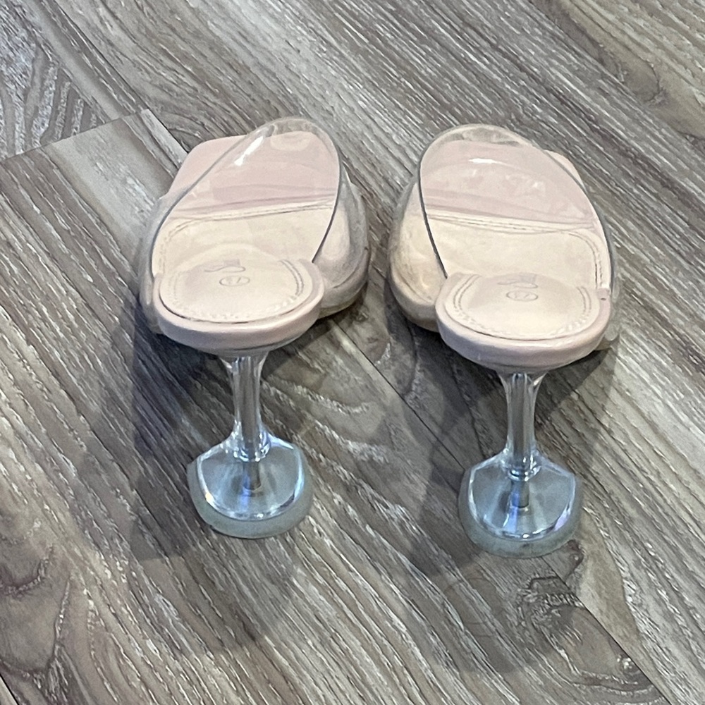 Stylish Clear and Nude Heels - Picture 2 of 2